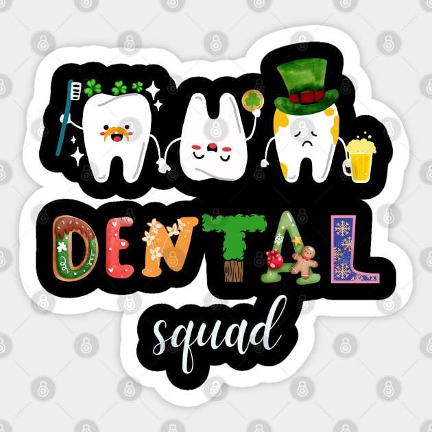 St Patricks Day Dentist Dental Hygienist Dental Squad Sticker by Adam4you